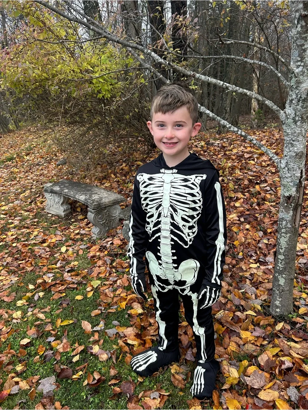 Boy skeleton costume